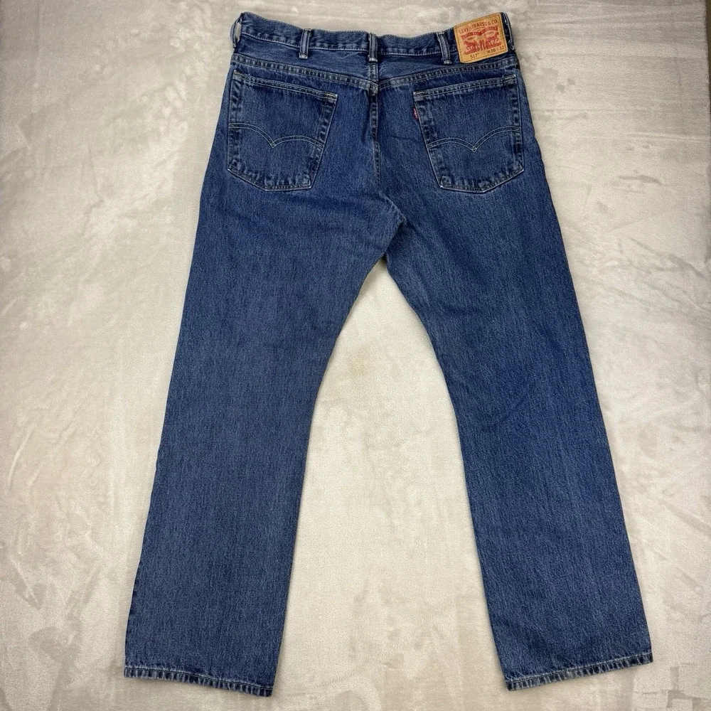 Levi's 517 Denim Jenas Bootcut‎ Blue Men's Size 38x32 (Fit 36x30) Western Cowboy